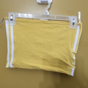Adidas Yellow with White Stripes Tube Top XS